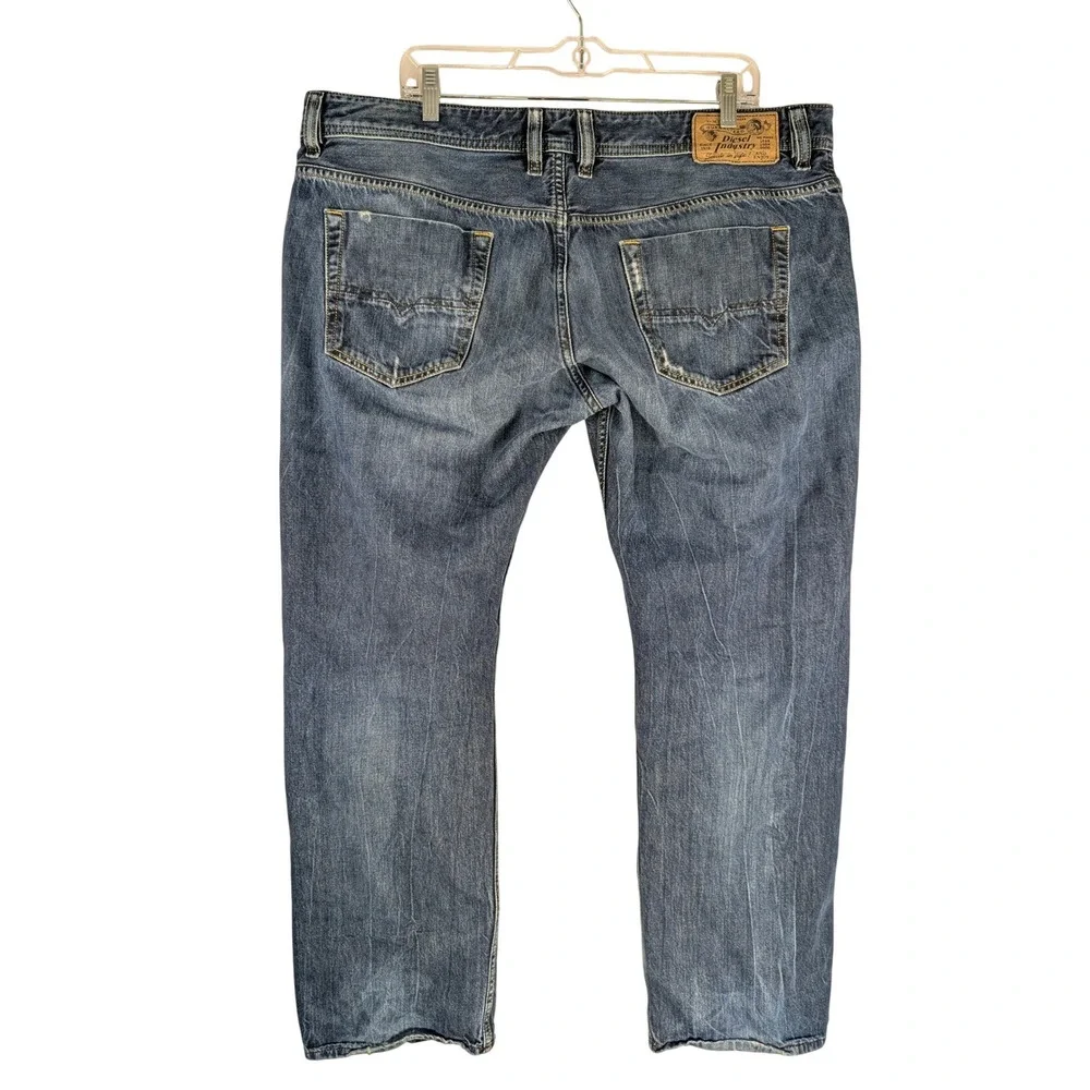Diesel Viker Jeans Mens W40 L30 Blue Regular Straight Wash 0RM80 Distressed